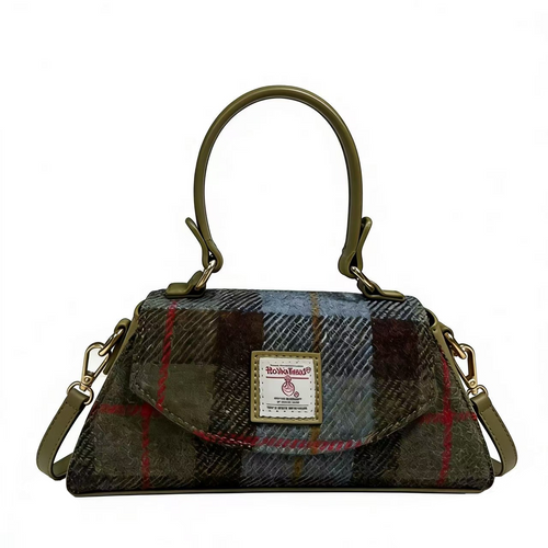 Raebury Harris Tweed Top Handle Crossbody  Bag