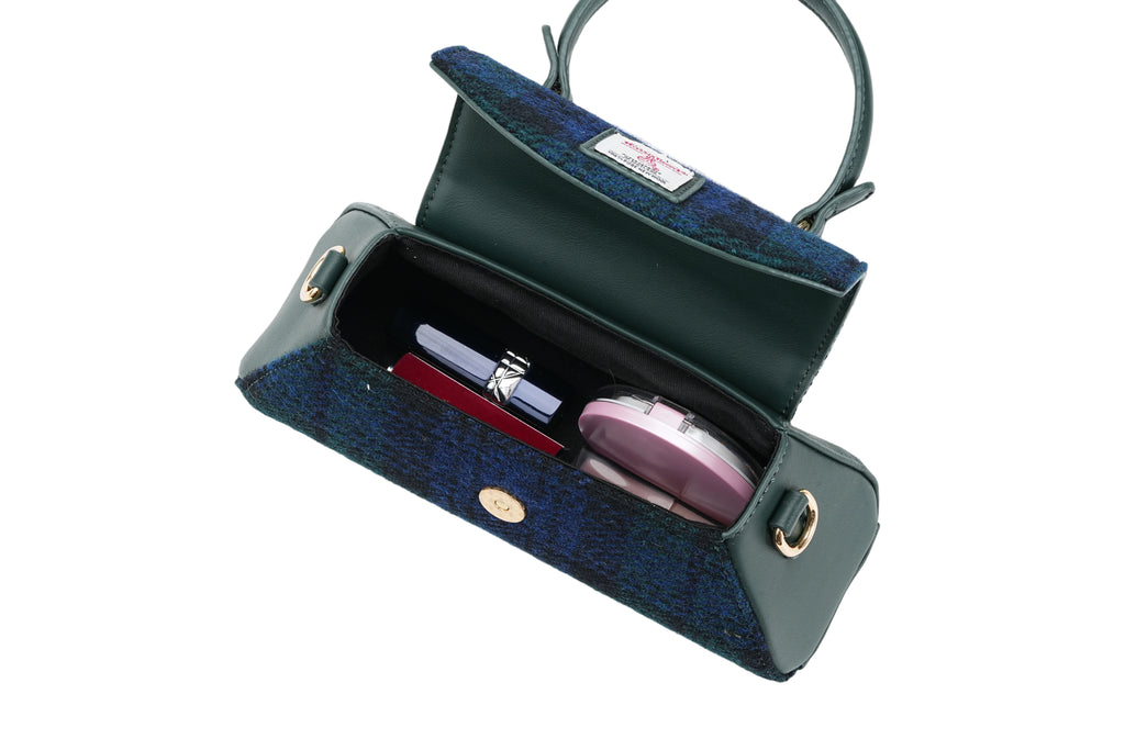 Raebury Harris Tweed Top Handle Crossbody  Bag