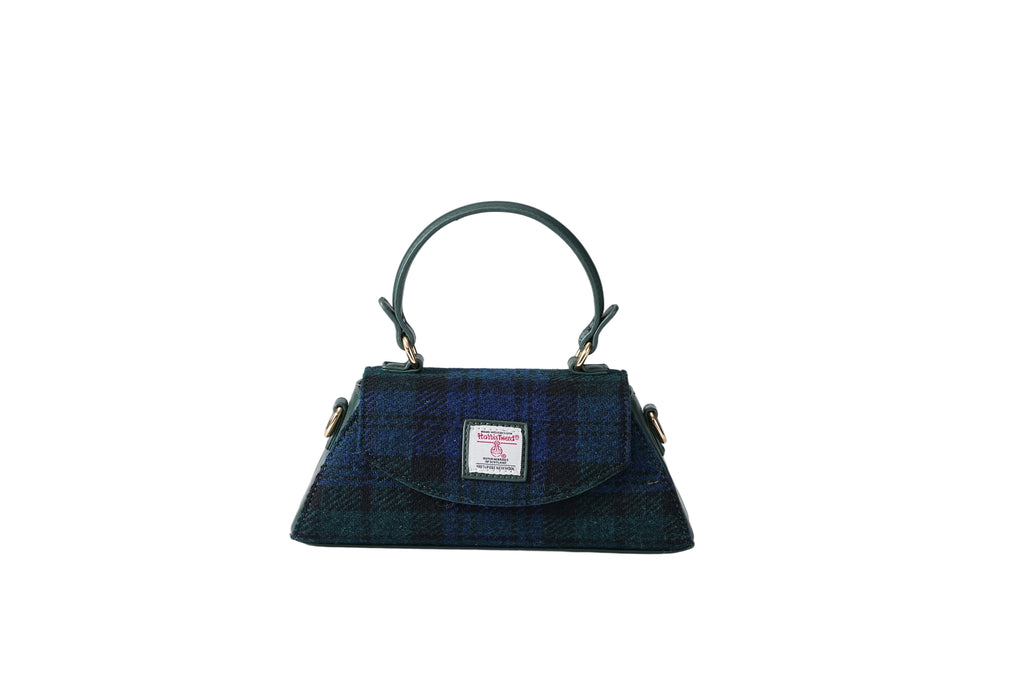 Raebury Harris Tweed Top Handle Crossbody  Bag