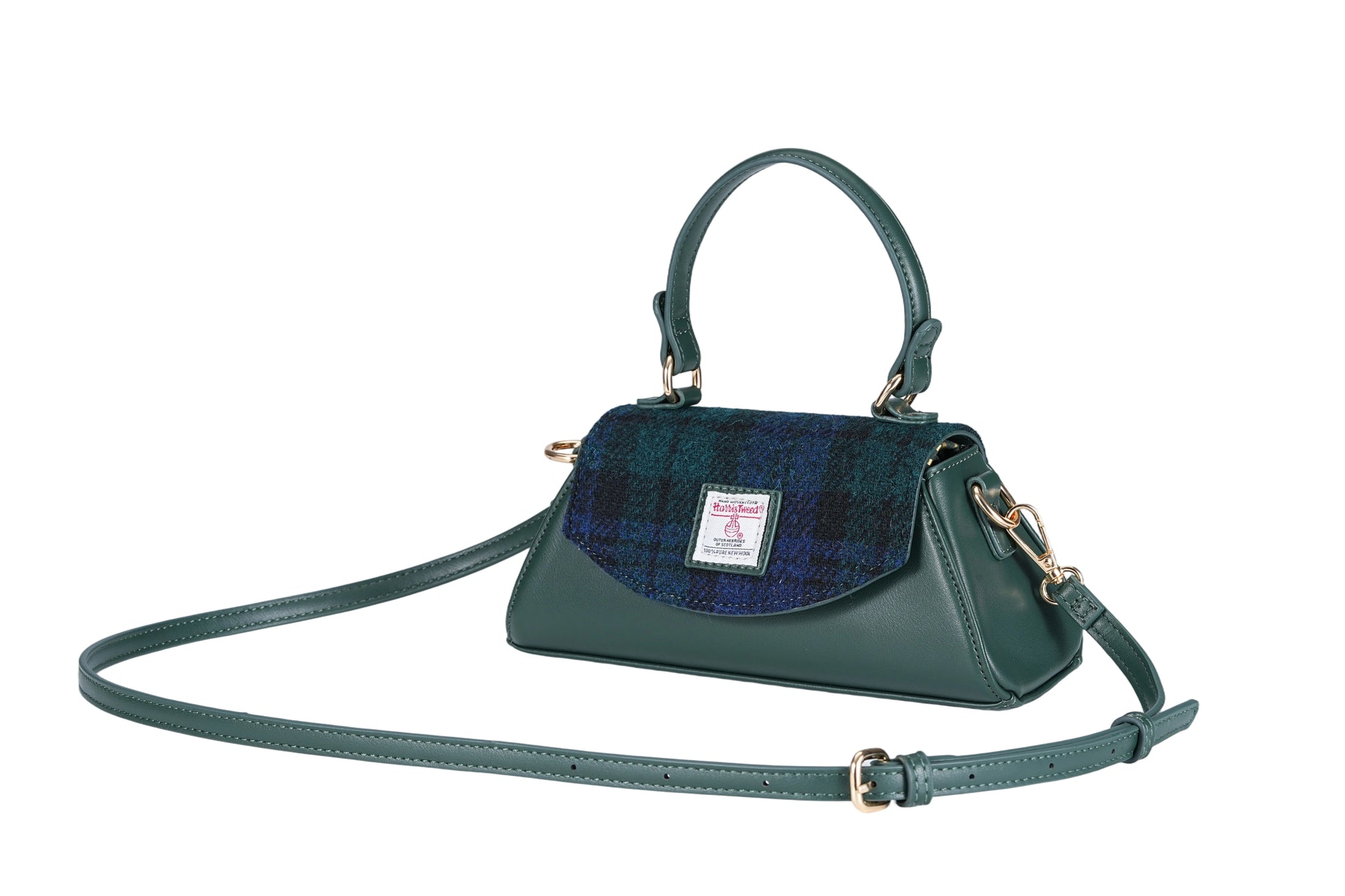 Raebury Harris Tweed Top Handle Crossbody  Bag
