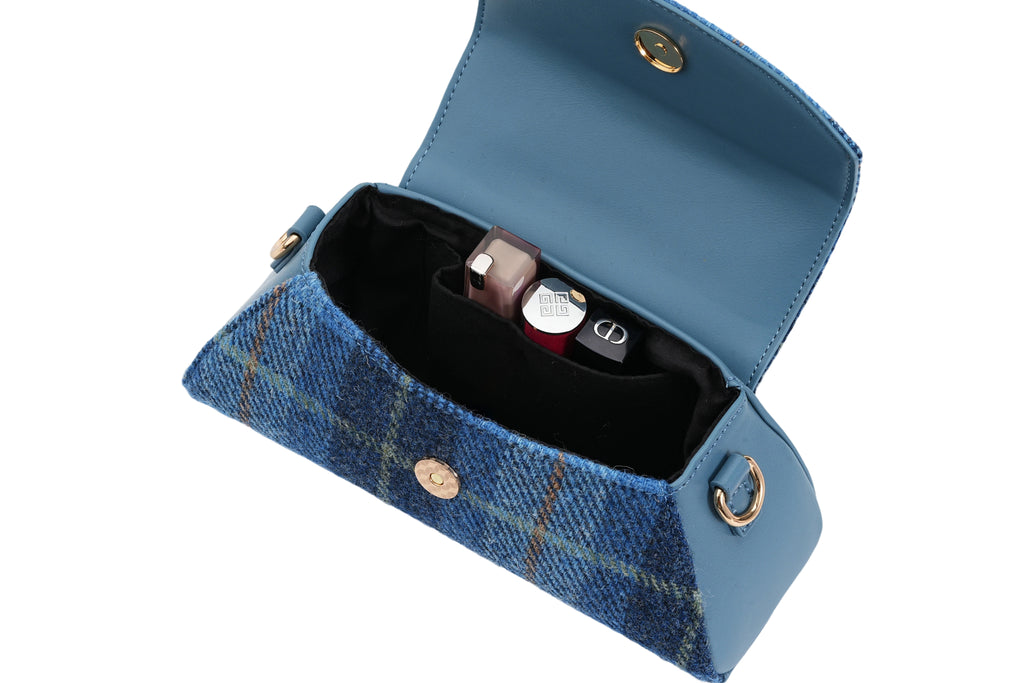 Raebury Harris Tweed Top Handle Crossbody  Bag