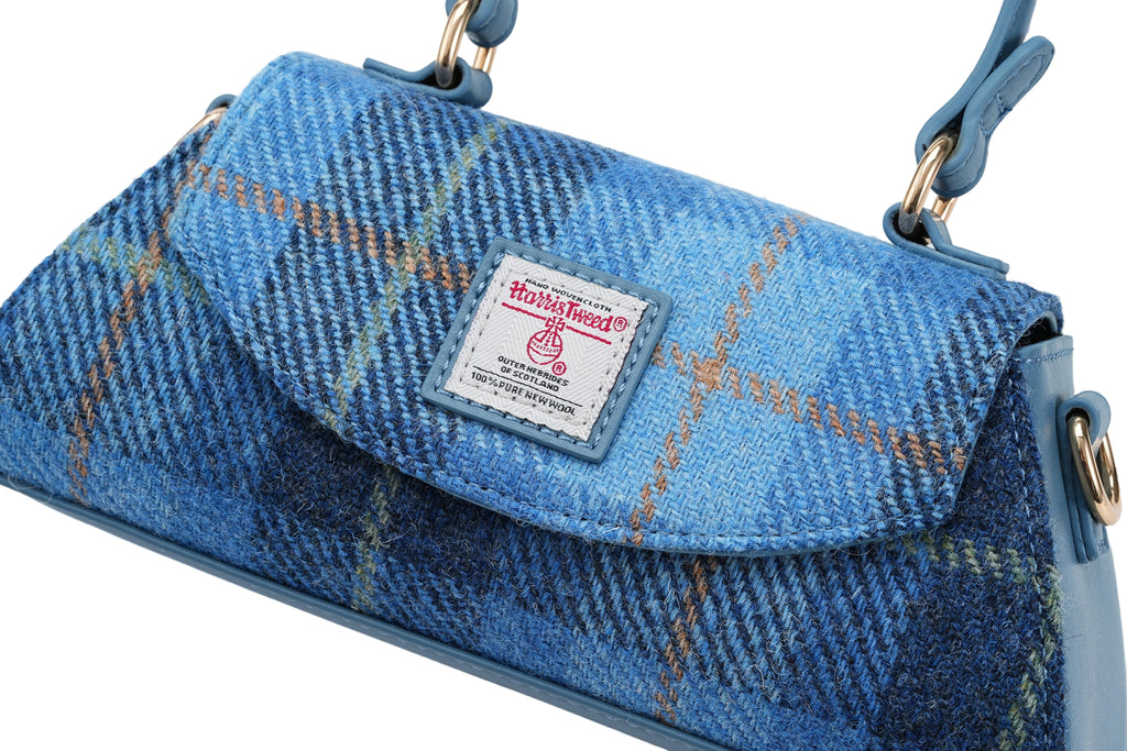 Raebury Harris Tweed Top Handle Crossbody  Bag