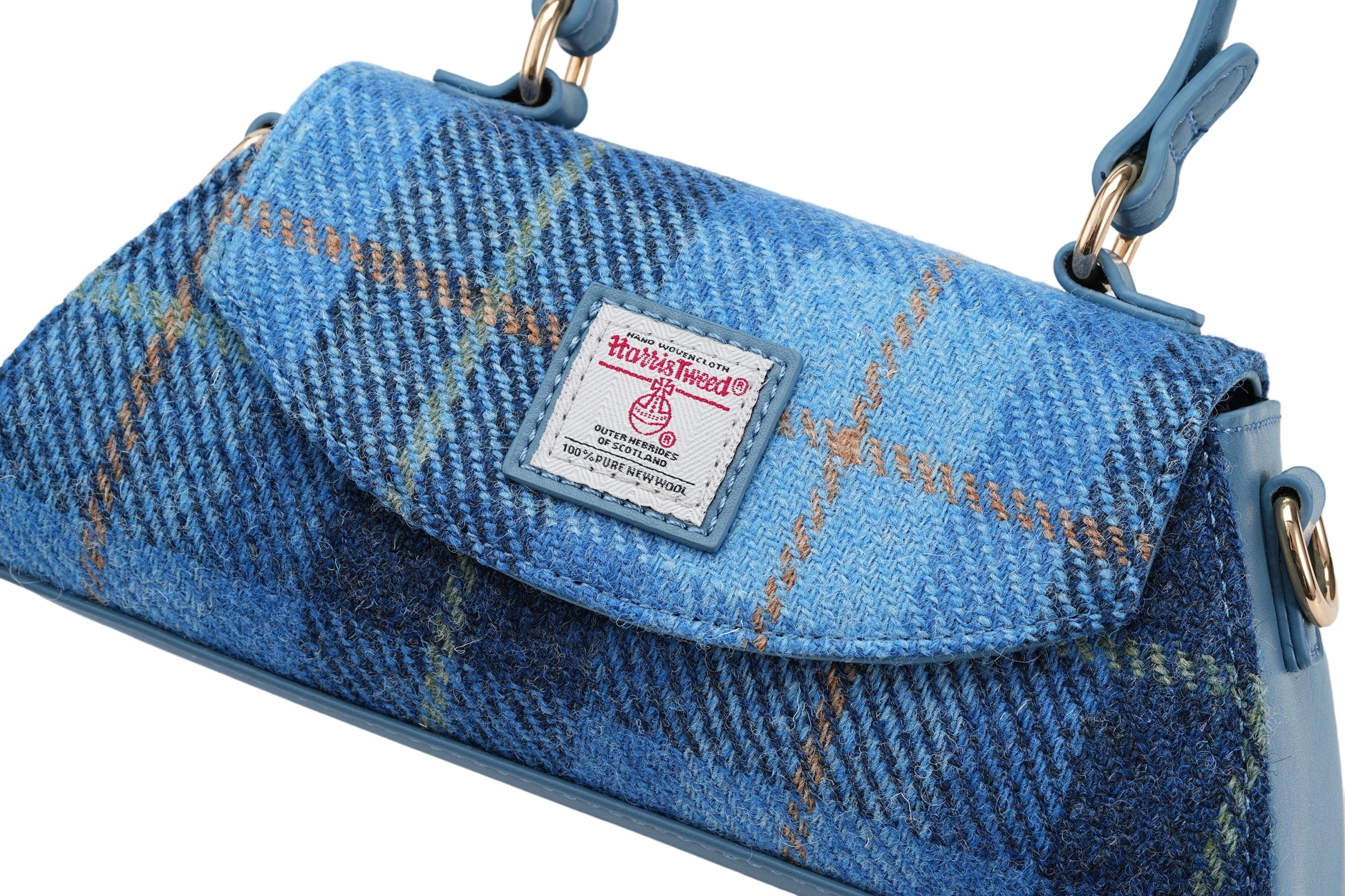 Raebury Harris Tweed Top Handle Crossbody  Bag