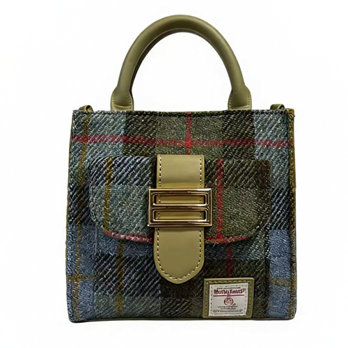 Raebury Harris Tweed Top Handle Crossbody  Bag
