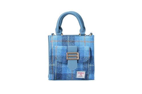 Raebury Harris Tweed Top Handle Crossbody  Bag