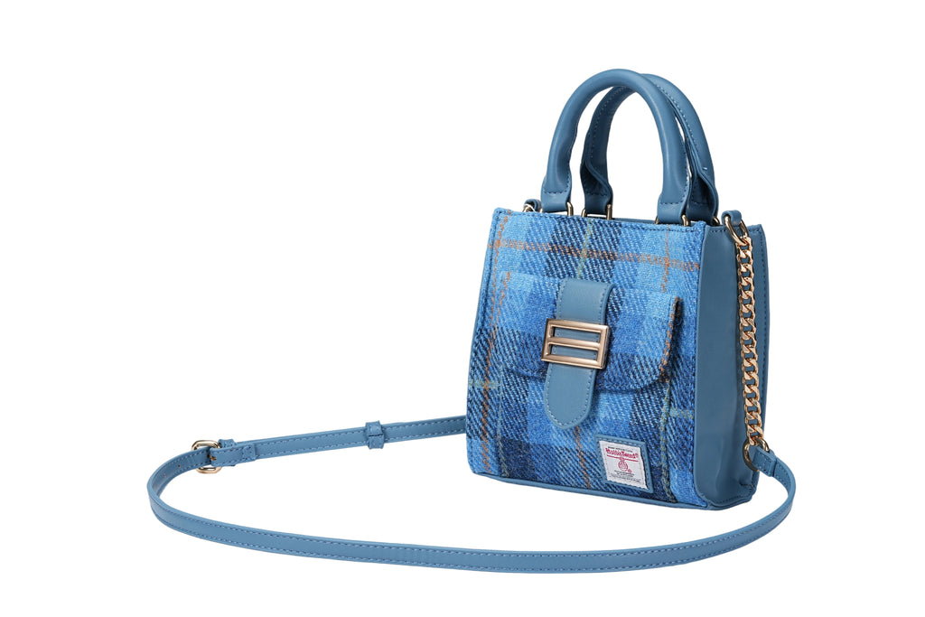 Raebury Harris Tweed Top Handle Crossbody  Bag