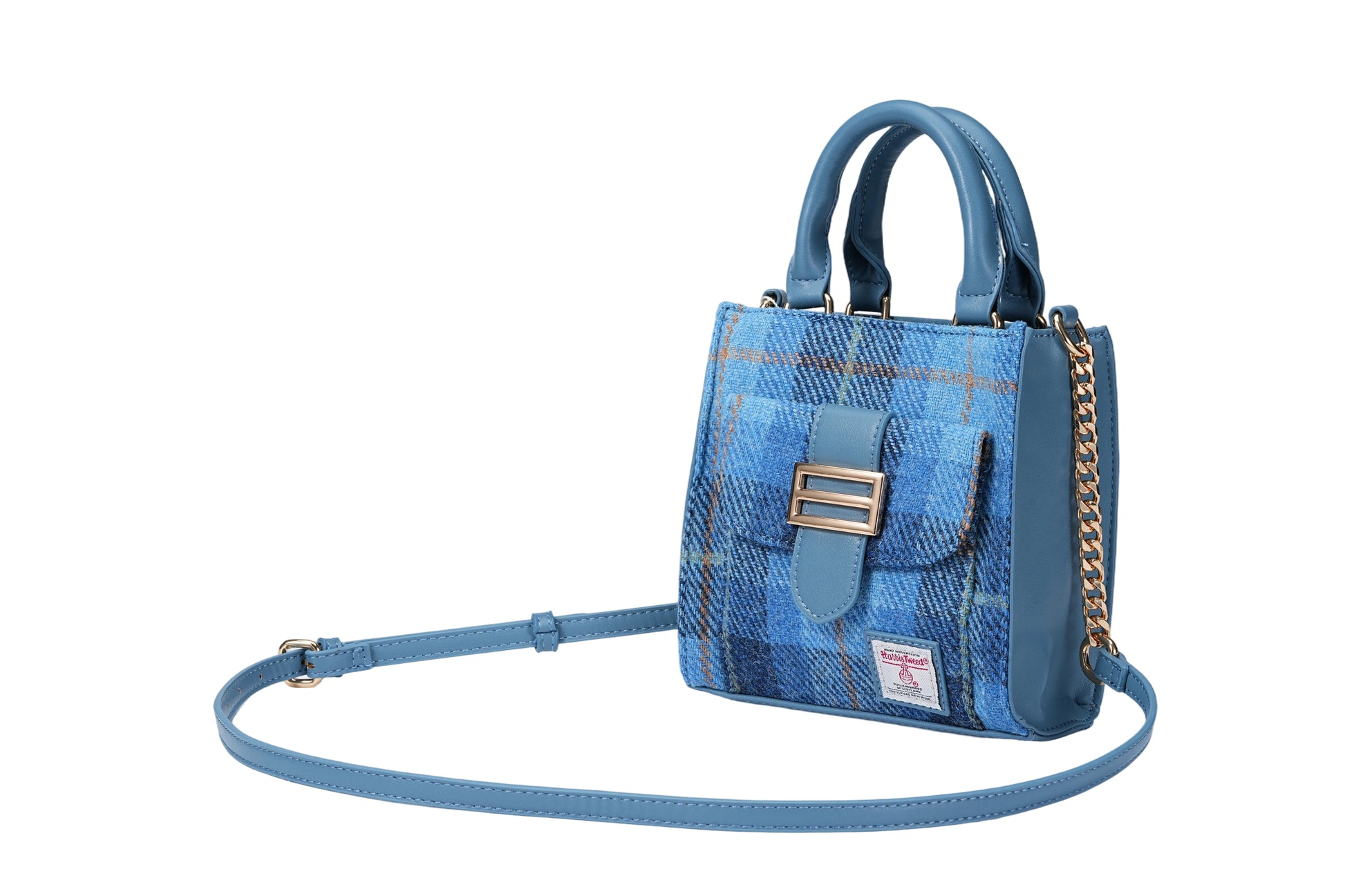 Raebury Harris Tweed Top Handle Crossbody  Bag