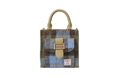 Raebury Harris Tweed Top Handle Crossbody  Bag