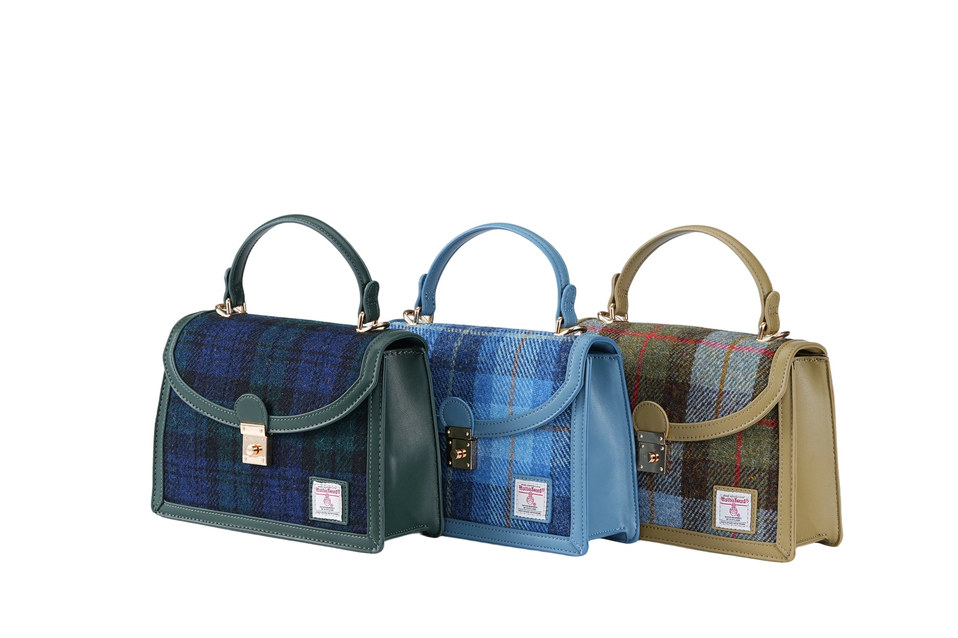 Raebury Harris Tweed Top Handle Satchel