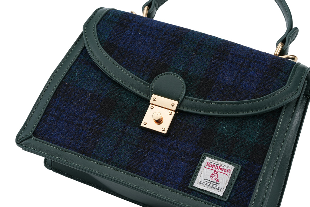 Raebury Harris Tweed Top Handle Satchel