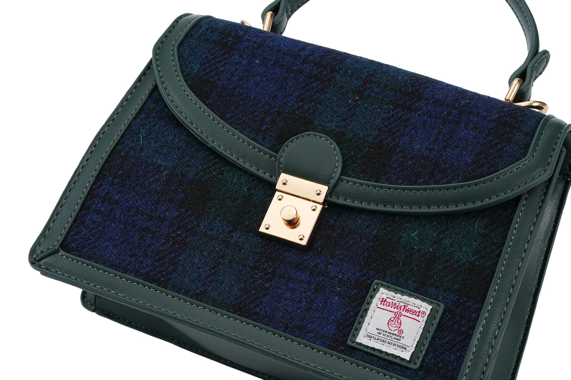 Raebury Harris Tweed Top Handle Satchel