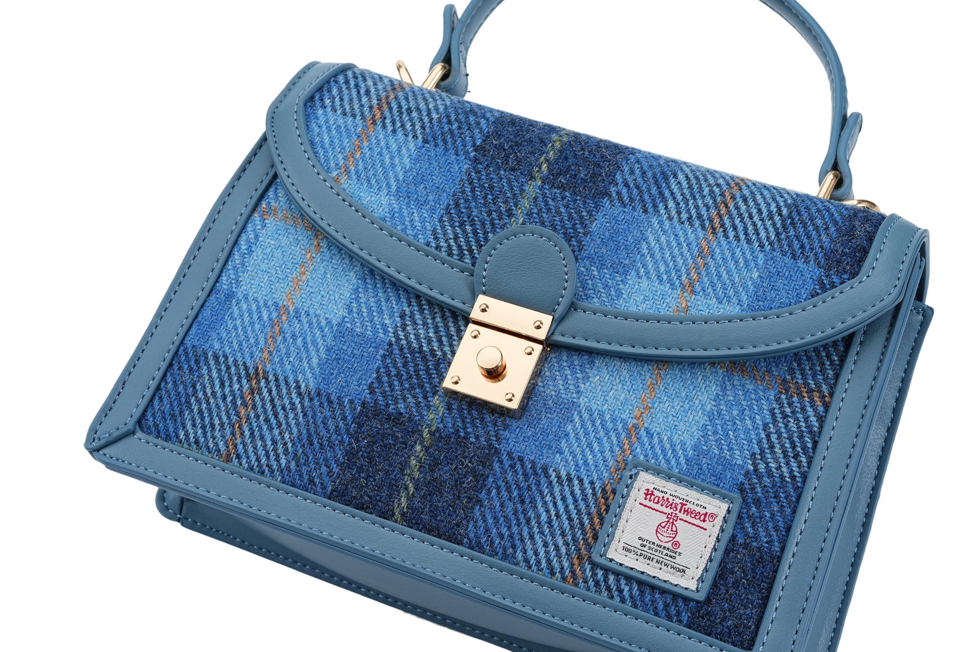 Raebury Harris Tweed Top Handle Satchel