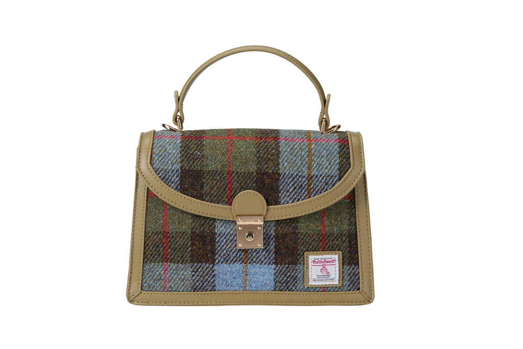 Raebury Harris Tweed Top Handle Satchel
