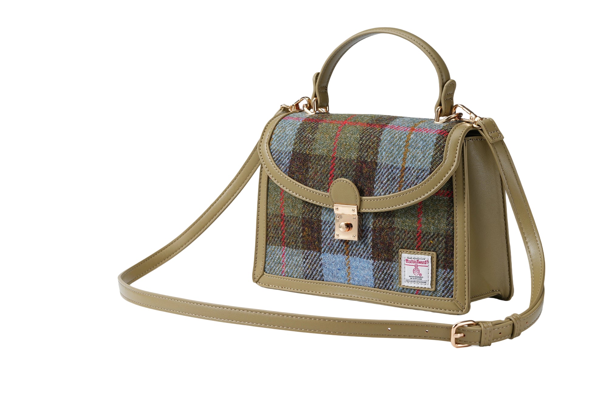 Raebury Harris Tweed Top Handle Satchel