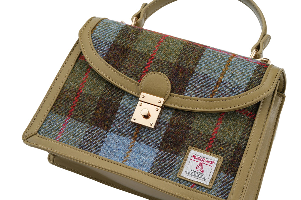 Raebury Harris Tweed Top Handle Satchel