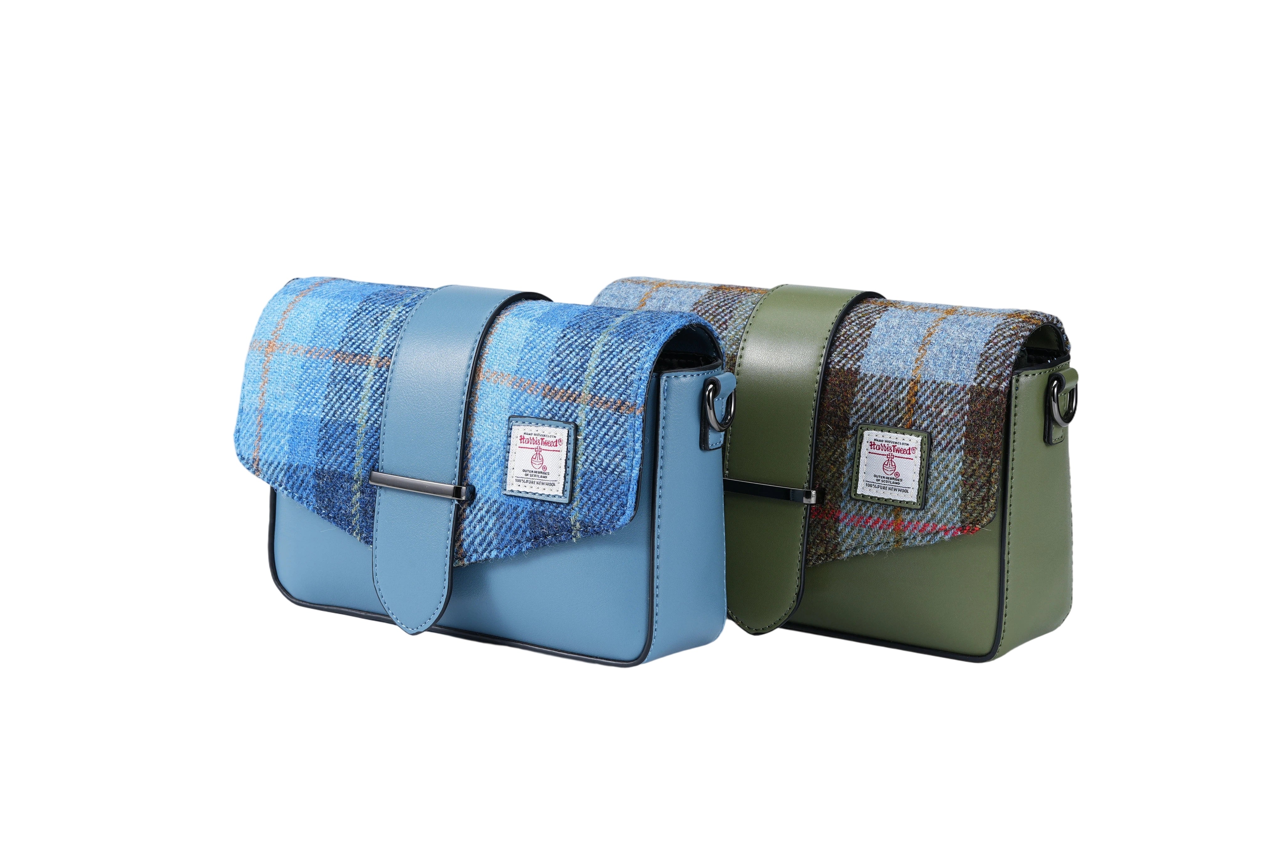 Raebury Harris Tweed Flap Crossbody Bag