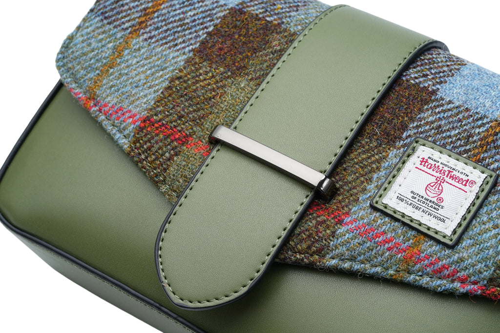 Raebury Harris Tweed Flap Crossbody Bag