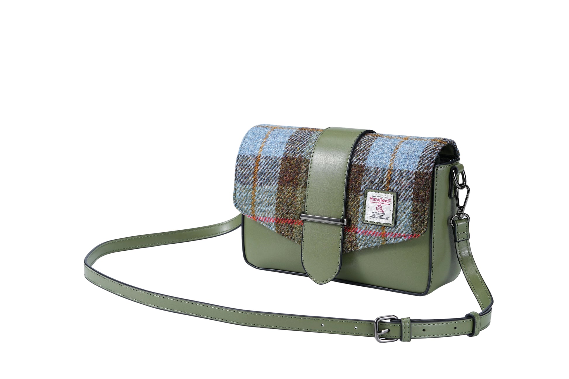 Raebury Harris Tweed Flap Crossbody Bag