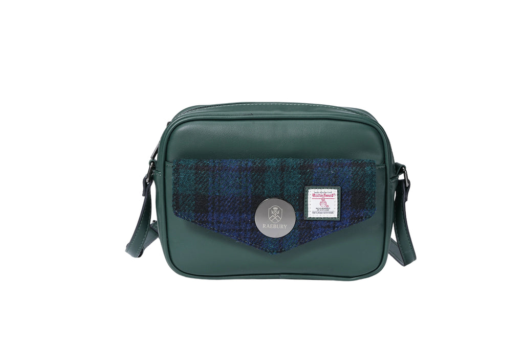Raebury Harris Tweed Crossbody Bag with Flap Pocket Bag