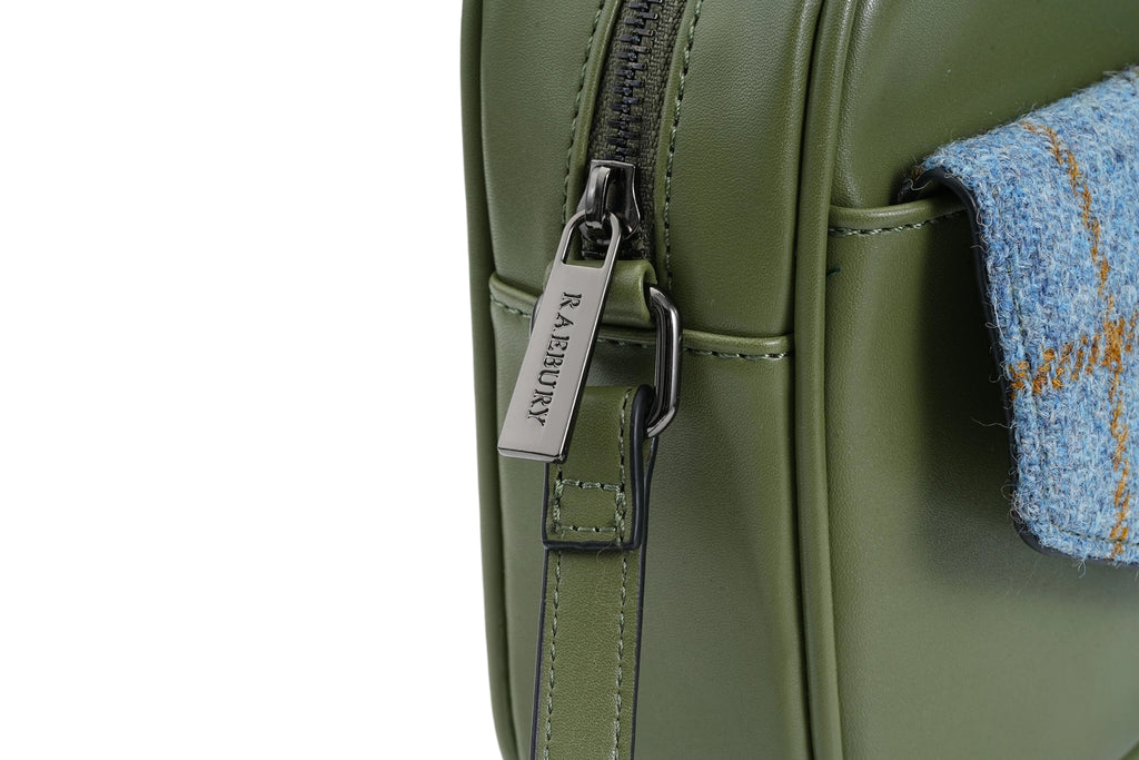 Raebury Harris Tweed Crossbody Bag with Flap Pocket Bag