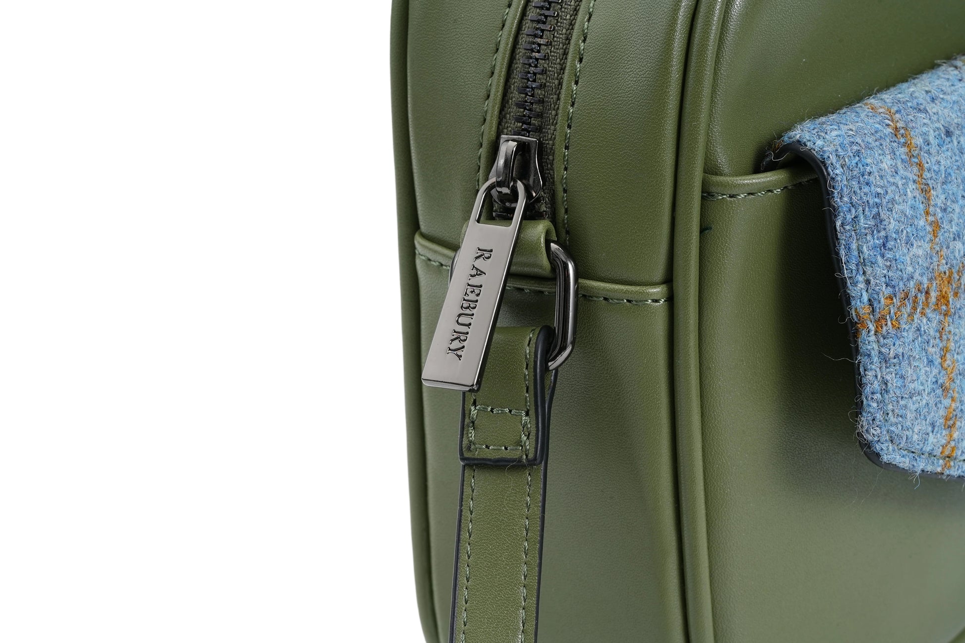Raebury Harris Tweed Crossbody Bag with Flap Pocket Bag