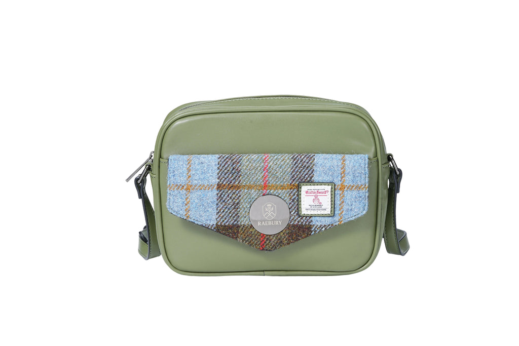 Raebury Harris Tweed Crossbody Bag with Flap Pocket Bag
