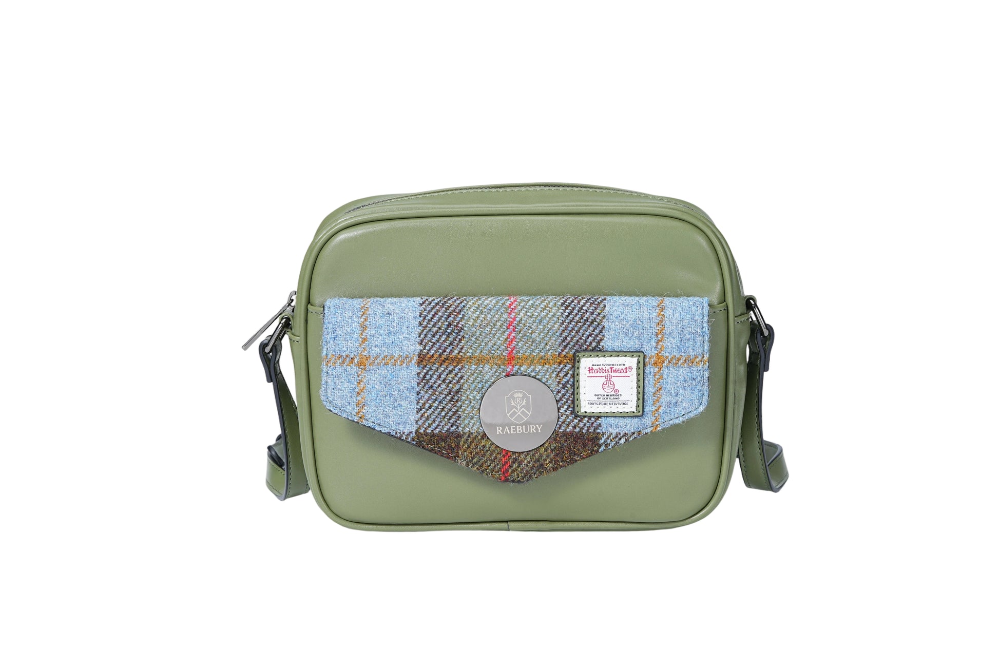 Raebury Harris Tweed Crossbody Bag with Flap Pocket Bag