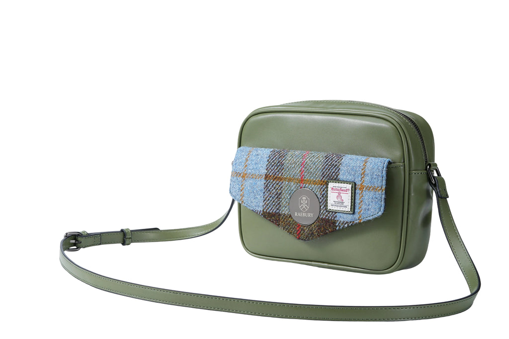 Raebury Harris Tweed Crossbody Bag with Flap Pocket Bag