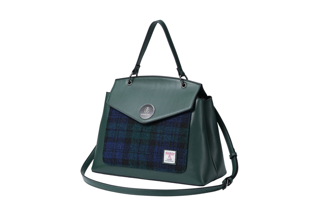 Raebury Harris Tweed Top Handle Satchel bag