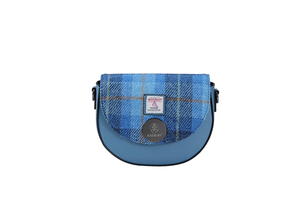 Raebury Harris Tweed Saddle Crossbody Bag