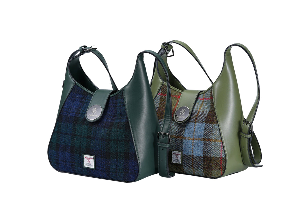 Raebury Harris Tweed Hobo Shoulder  Bag
