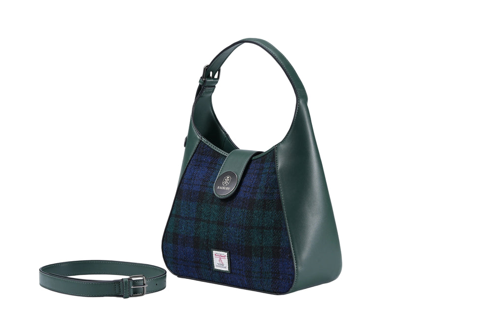 Raebury Harris Tweed Hobo Shoulder  Bag
