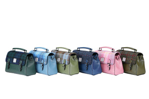 Raebury Harris Tweed Double-buckle Trapeze Satchel Bag