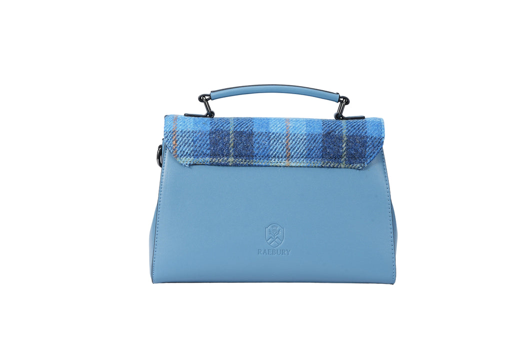 Raebury Harris Tweed Double-buckle Trapeze Satchel Bag