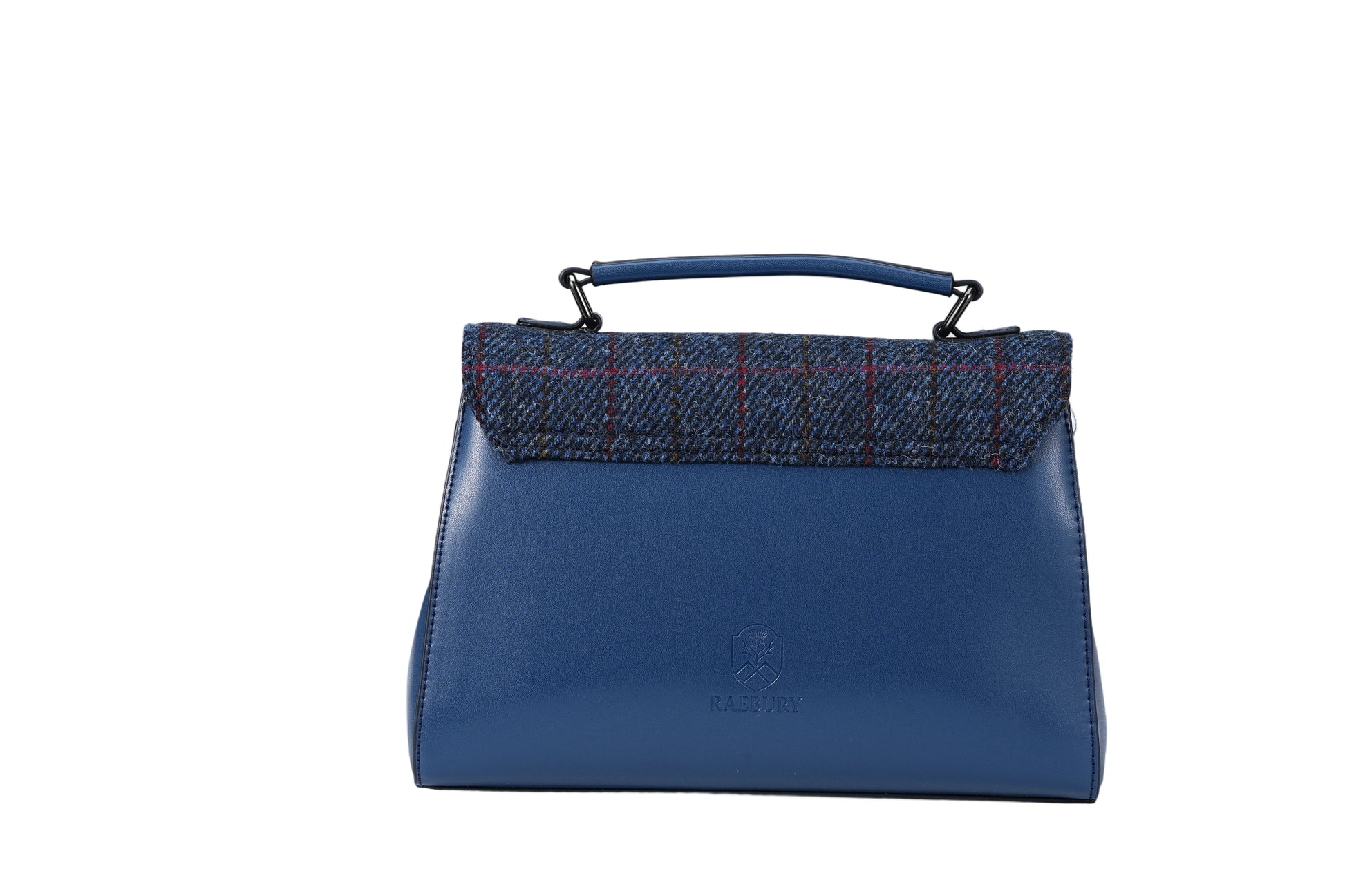 Raebury Harris Tweed Double-buckle Trapeze Satchel Bag