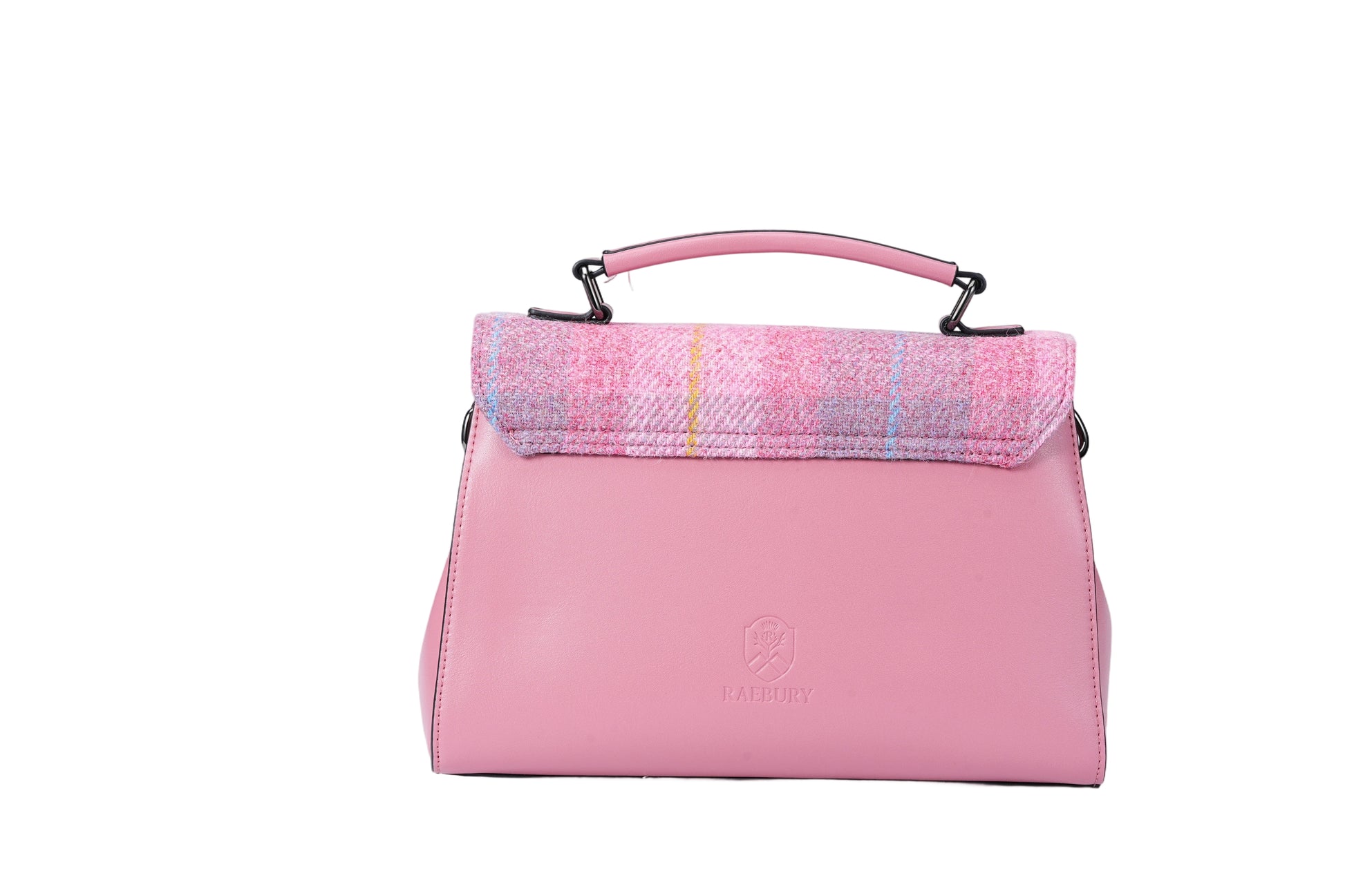 Raebury Harris Tweed Double-buckle Trapeze Satchel Bag