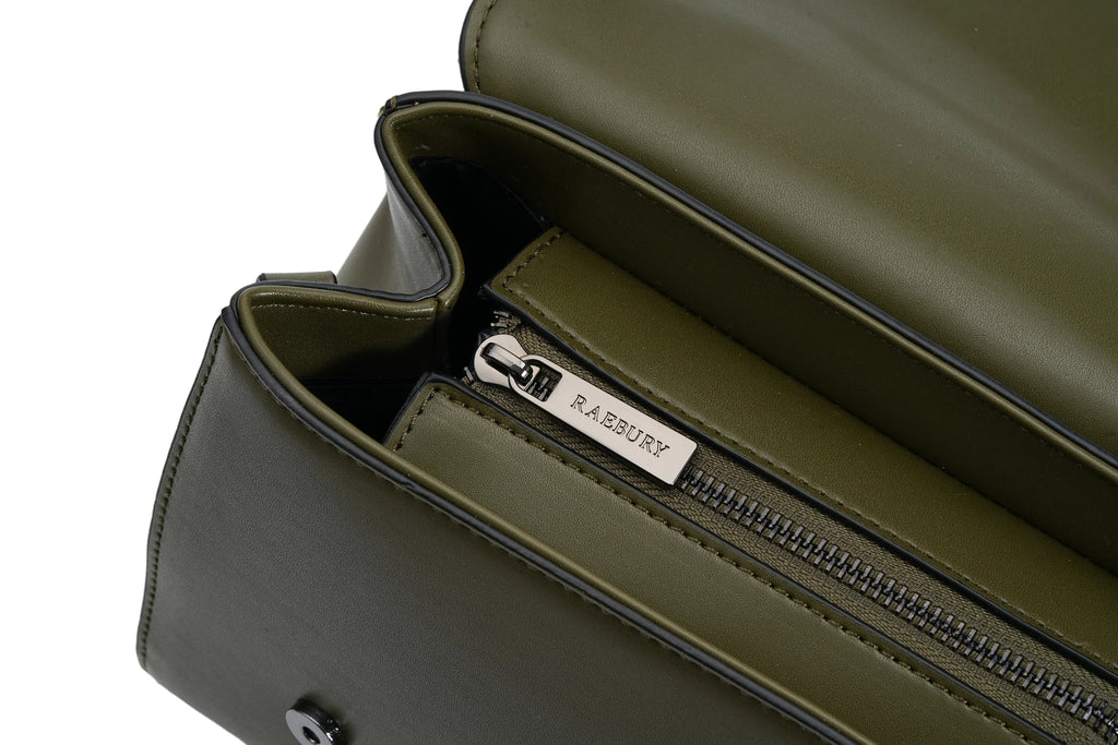 Raebury Harris Tweed Double-buckle Trapeze Satchel Bag