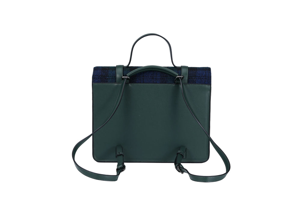 Raebury Harris Tweed Convertible Satchel  Backpack