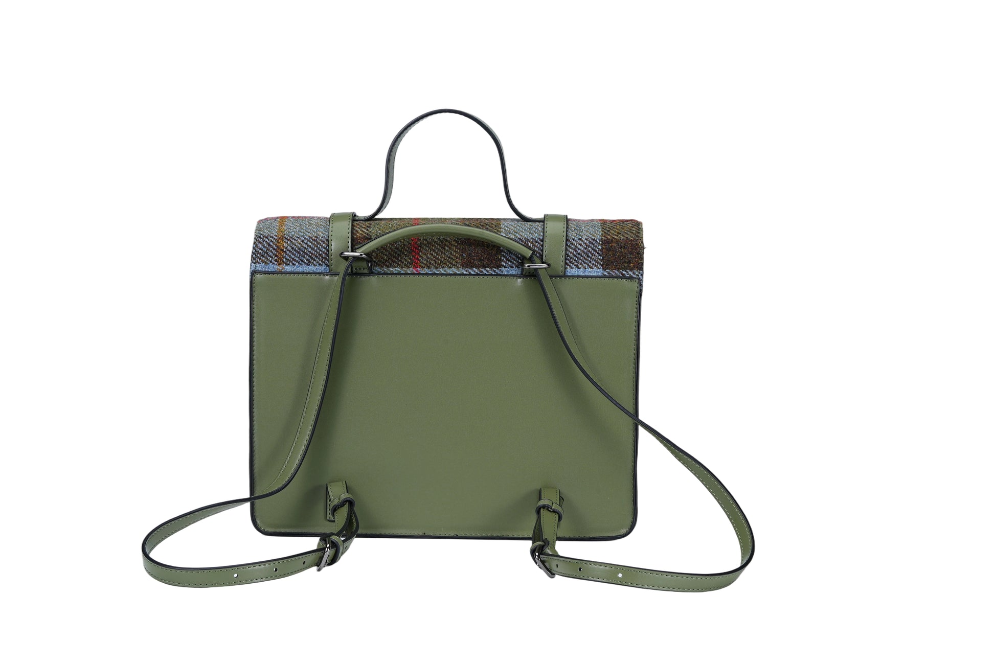 Raebury Harris Tweed Convertible Satchel  Backpack