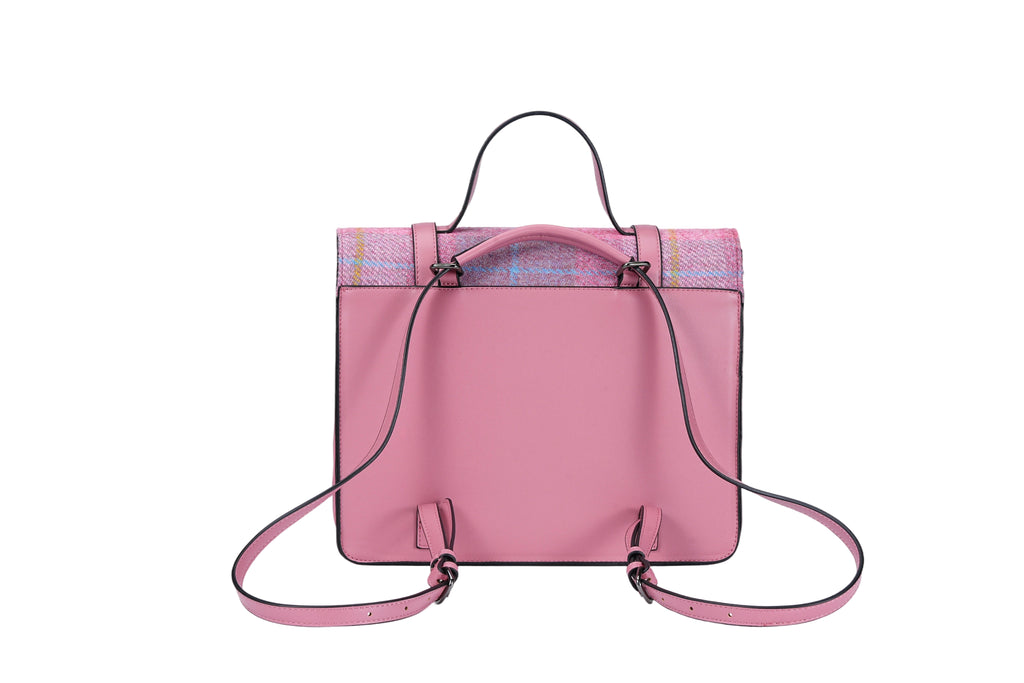 Raebury Harris Tweed Convertible Satchel  Backpack