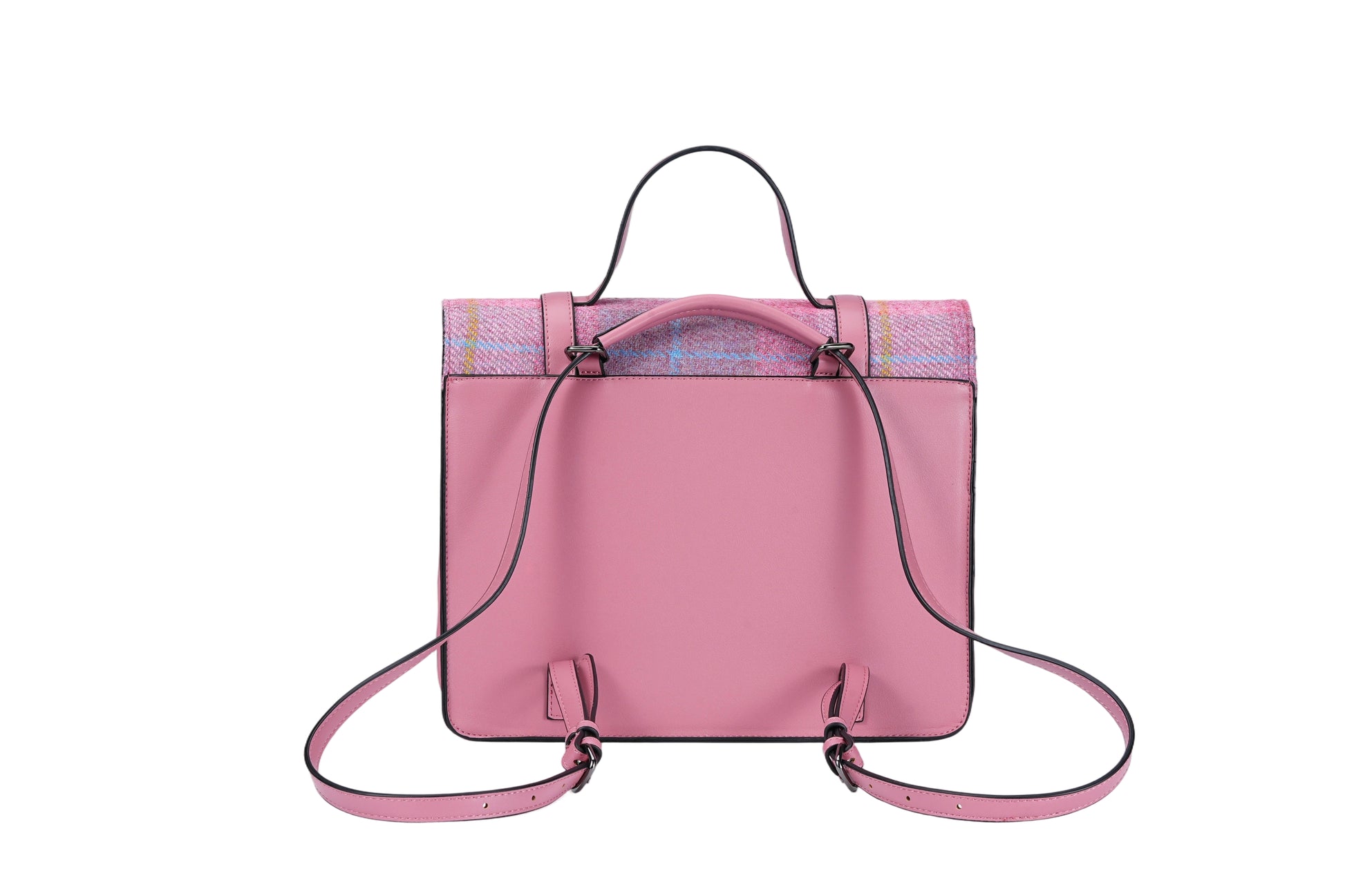 Raebury Harris Tweed Convertible Satchel  Backpack