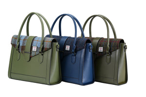 Raebury Harris Tweed Laptop Work Flap Satchel bag