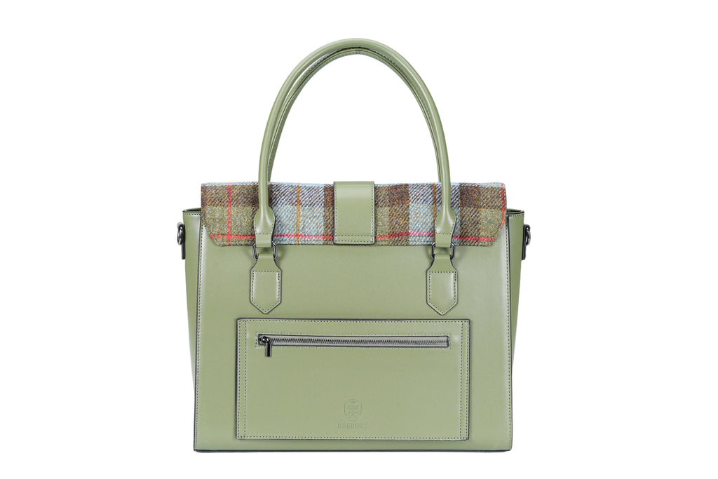 Raebury Harris Tweed Laptop Work Flap Satchel bag
