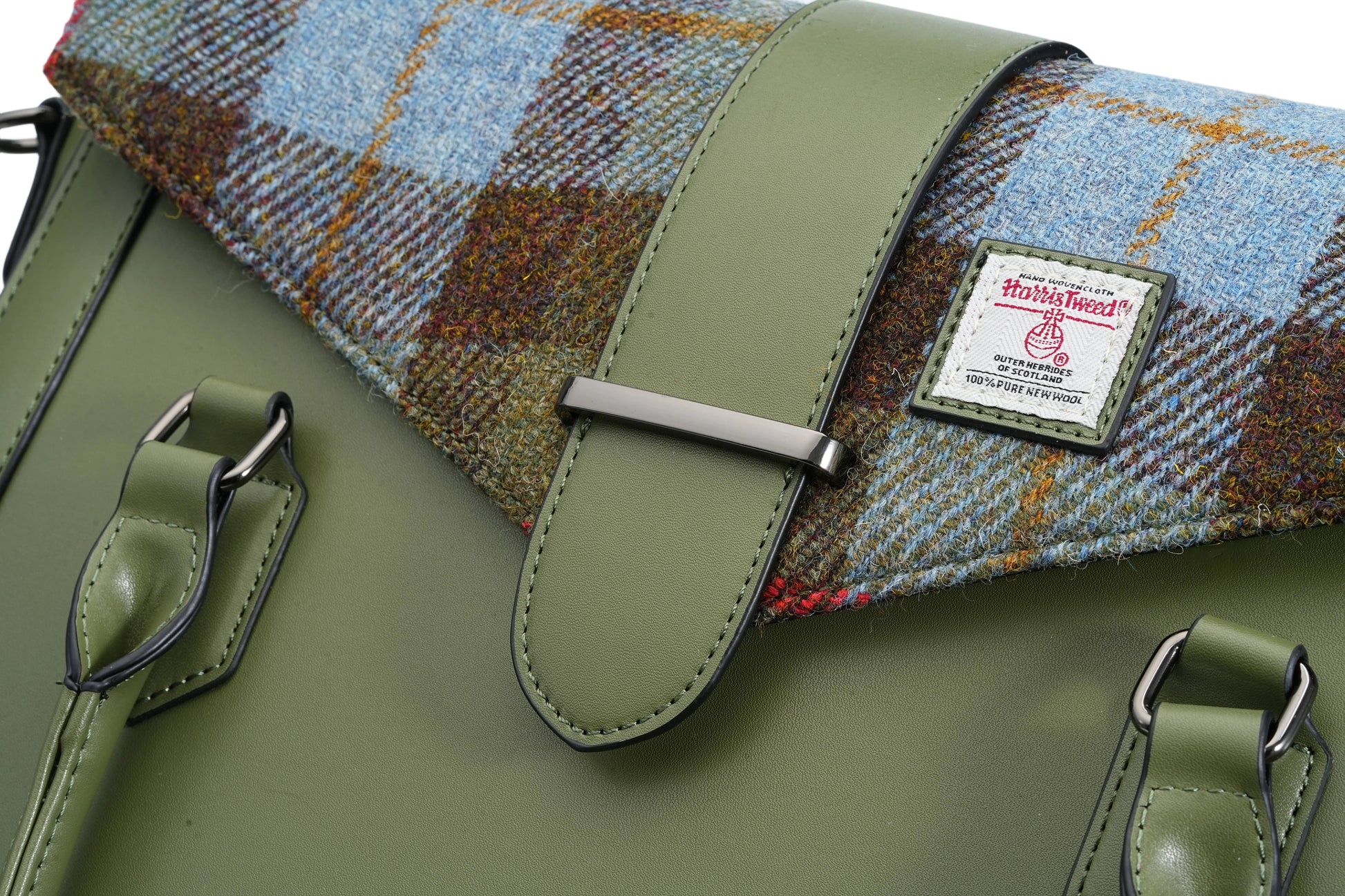 Raebury Harris Tweed Laptop Work Flap Satchel bag