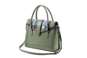 Raebury Harris Tweed Laptop Work Flap Satchel bag