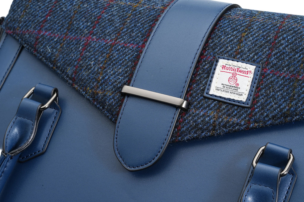Raebury Harris Tweed Laptop Work Flap Satchel bag