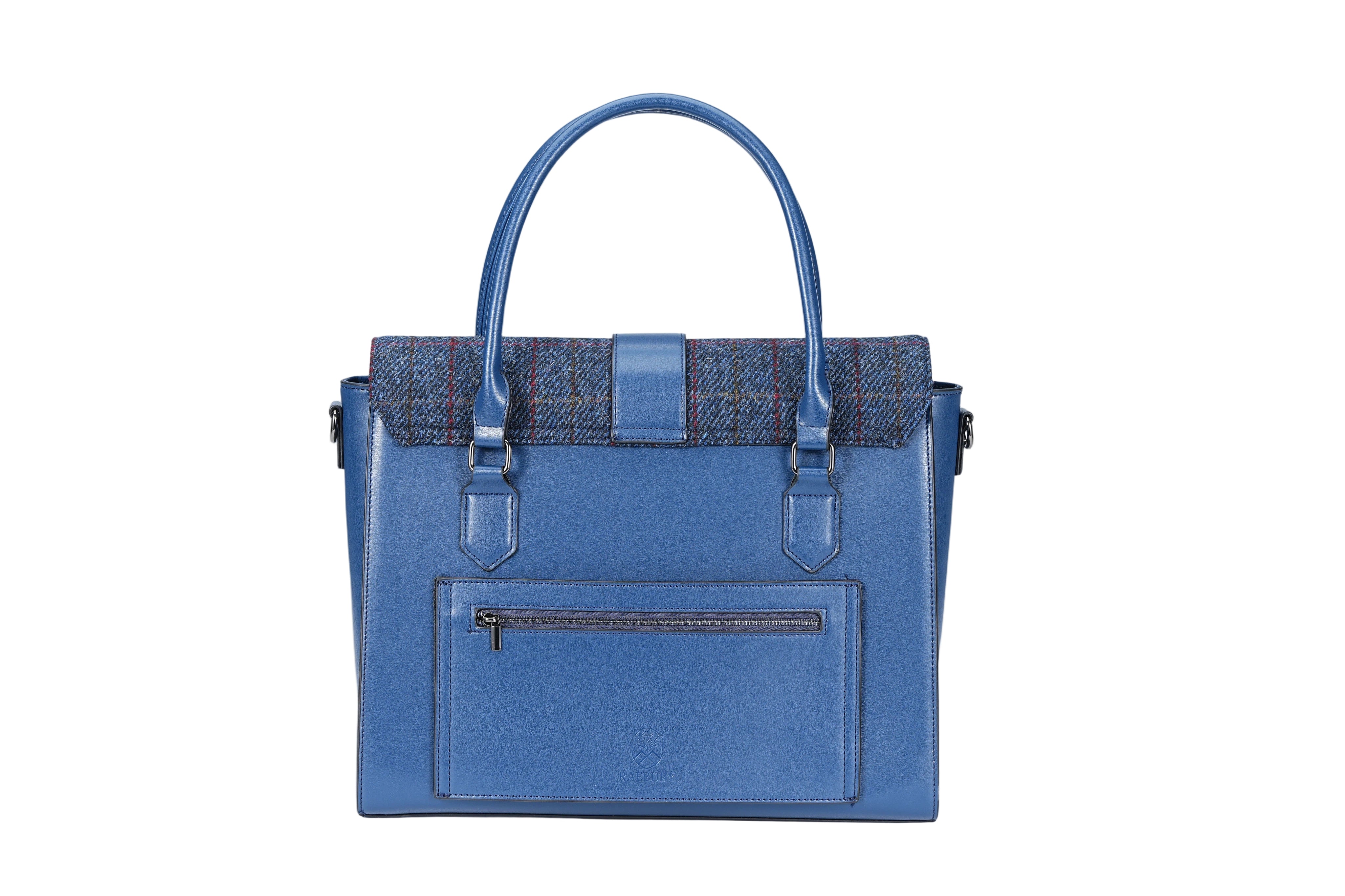 Raebury Harris Tweed Laptop Work Flap Satchel bag