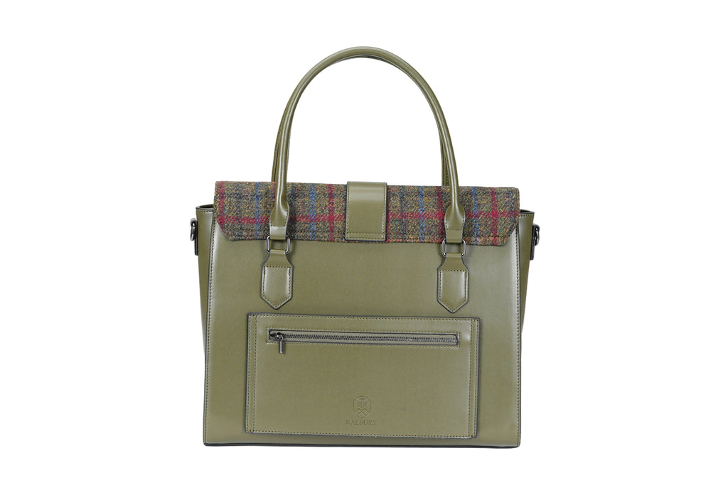 Raebury Harris Tweed Laptop Work Flap Satchel bag