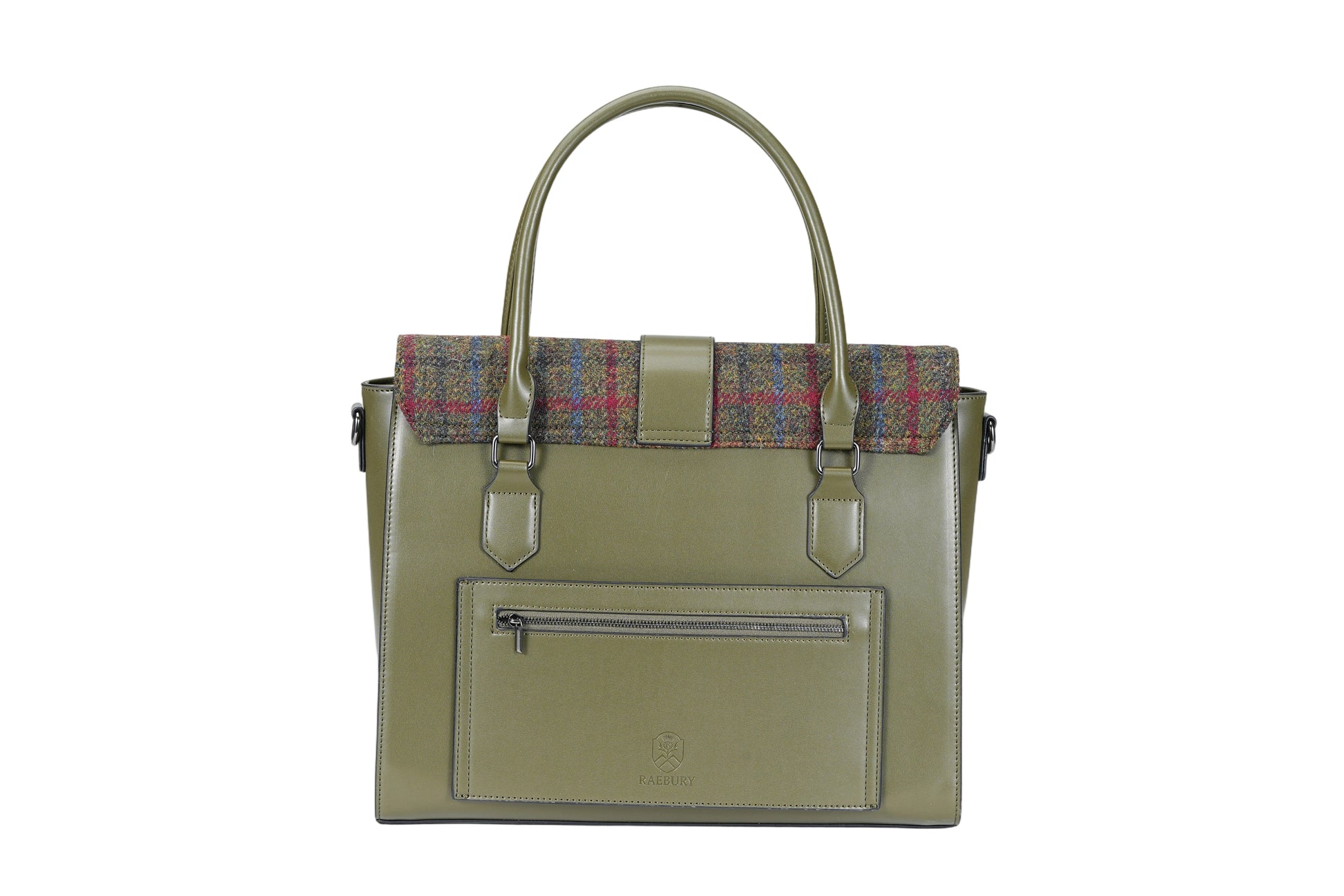 Raebury Harris Tweed Laptop Work Flap Satchel bag