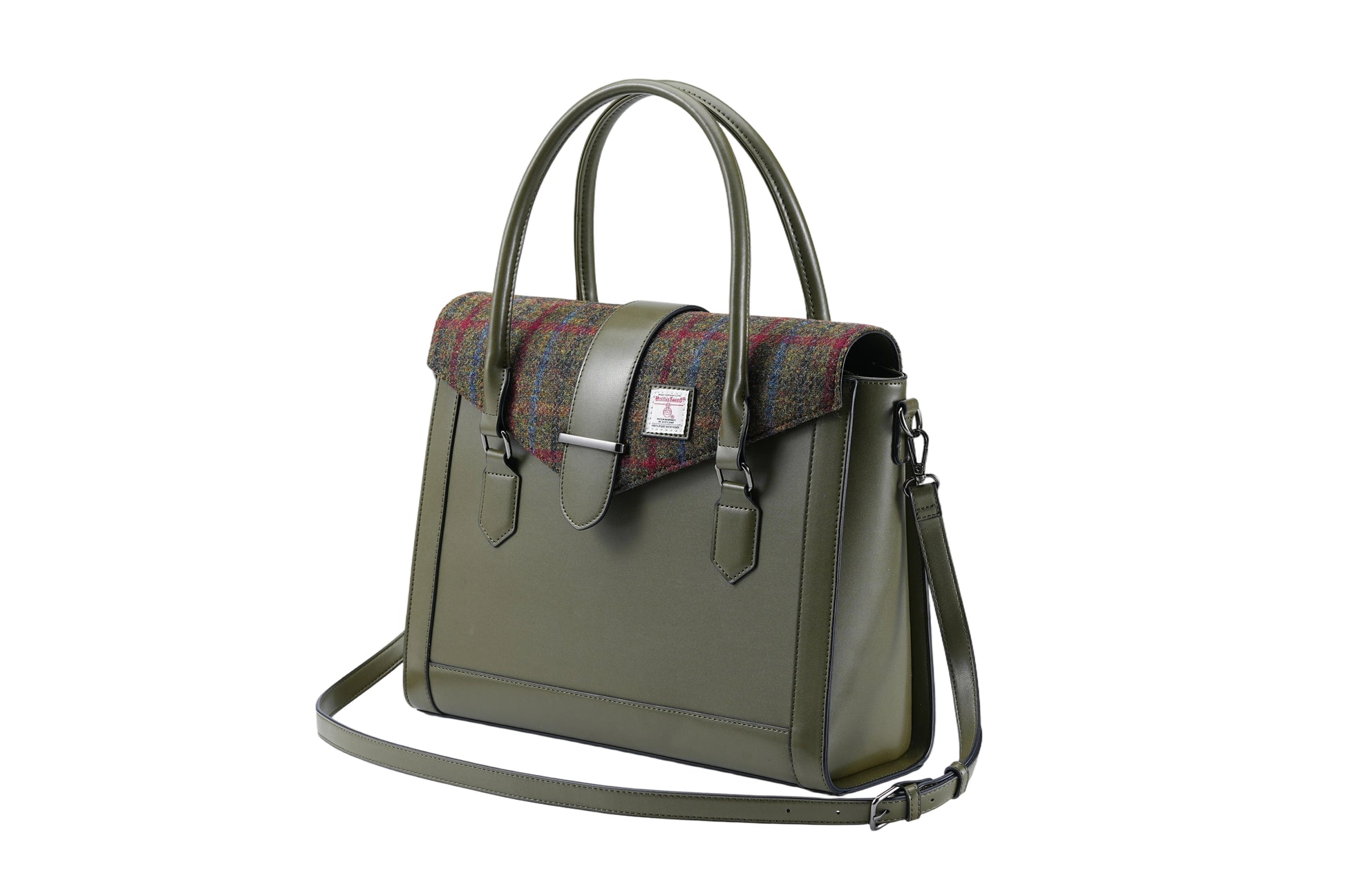 Raebury Harris Tweed Laptop Work Flap Satchel bag